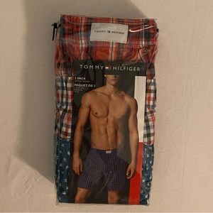 TOMMY HILFIGER MENS 3 PACK WOVEN BOXER